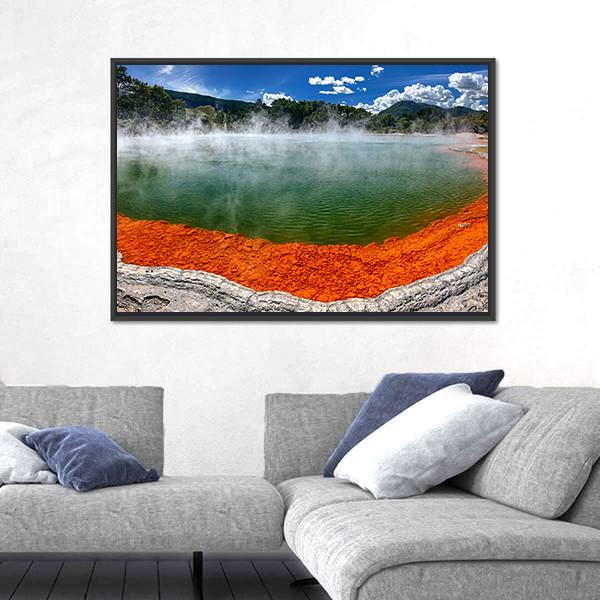 Champagne Pool New Zealand Canvas Wall Art-1 Piece-Floating Frame-24" x 16"-Tiaracle