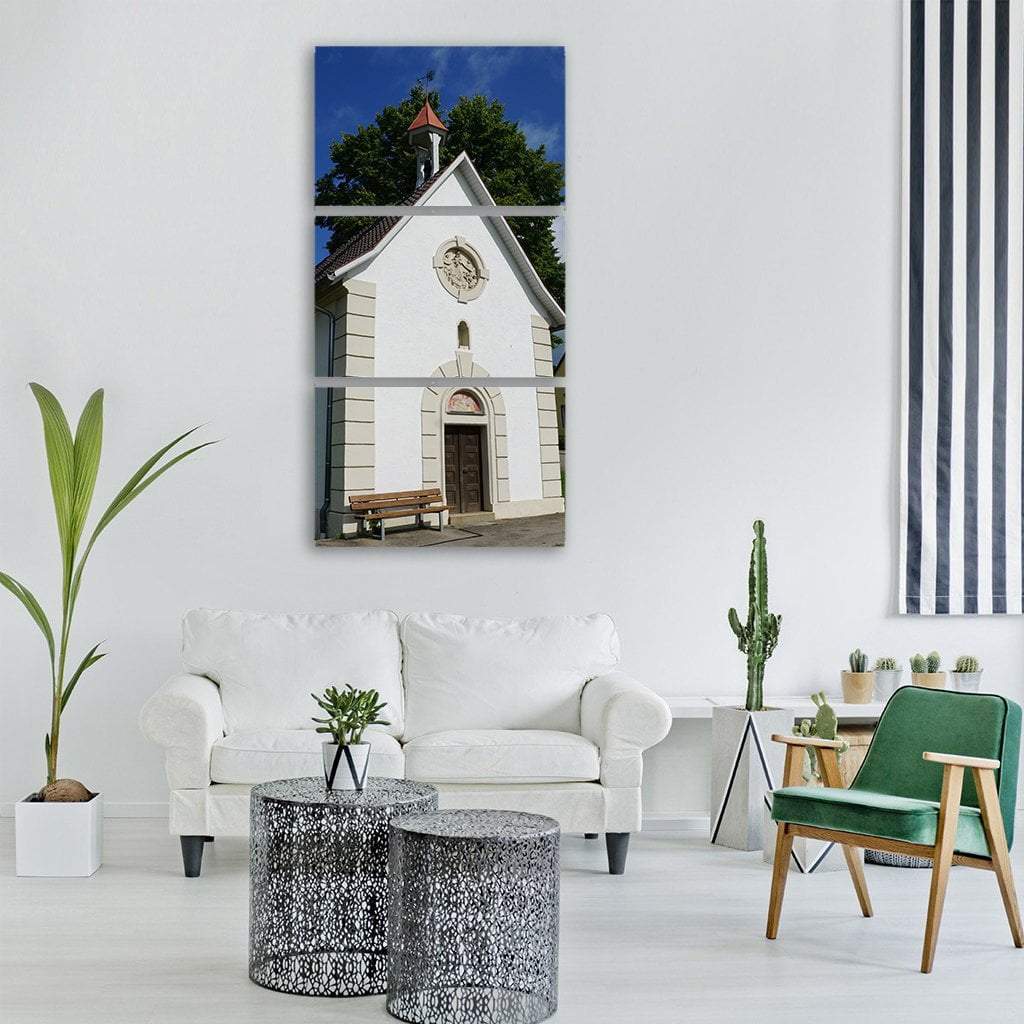 Chapel Church In Germany Vertical Canvas Wall Art-3 Vertical-Gallery Wrap-12" x 25"-Tiaracle
