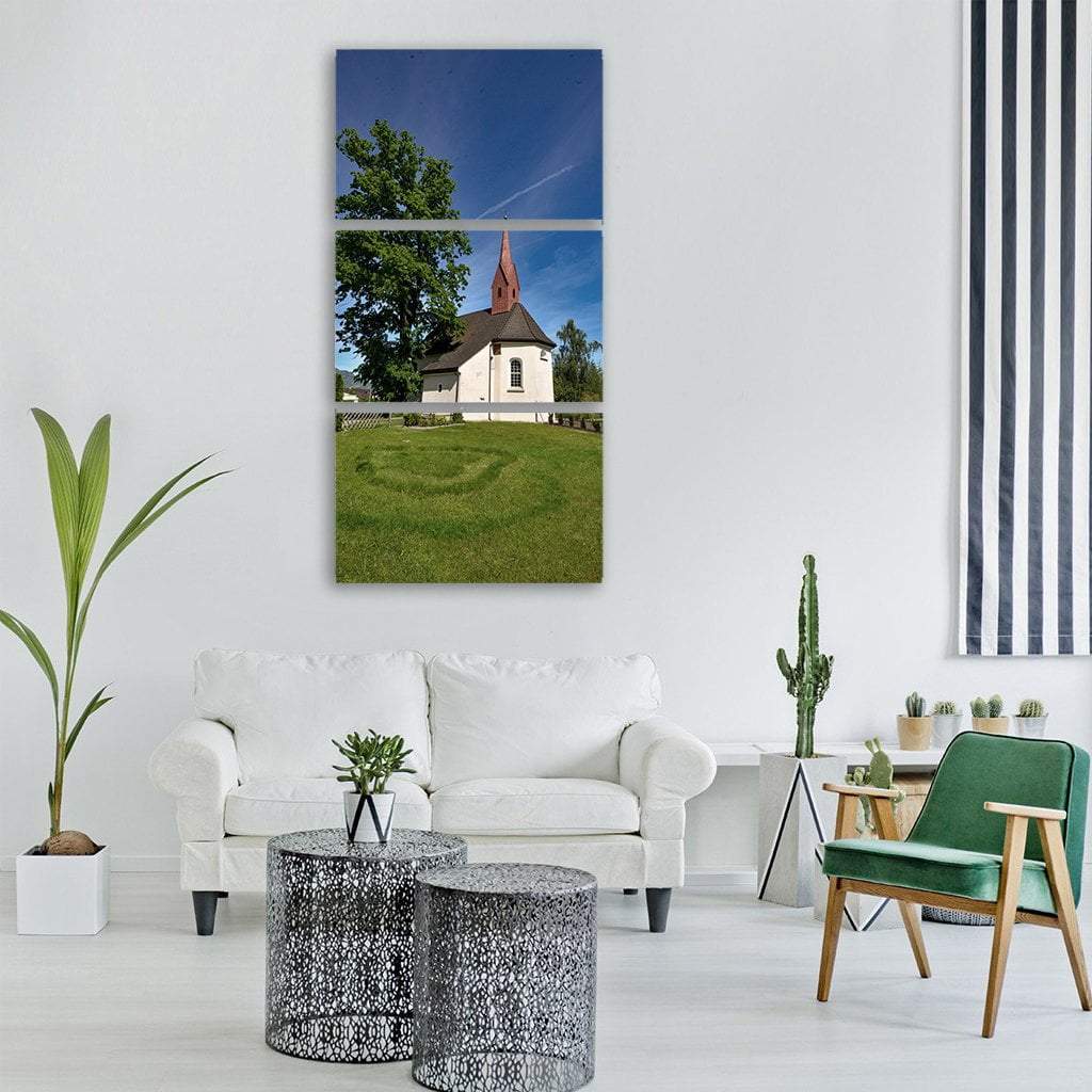 Chapel Church Of God Vertical Canvas Wall Art-3 Vertical-Gallery Wrap-12" x 25"-Tiaracle