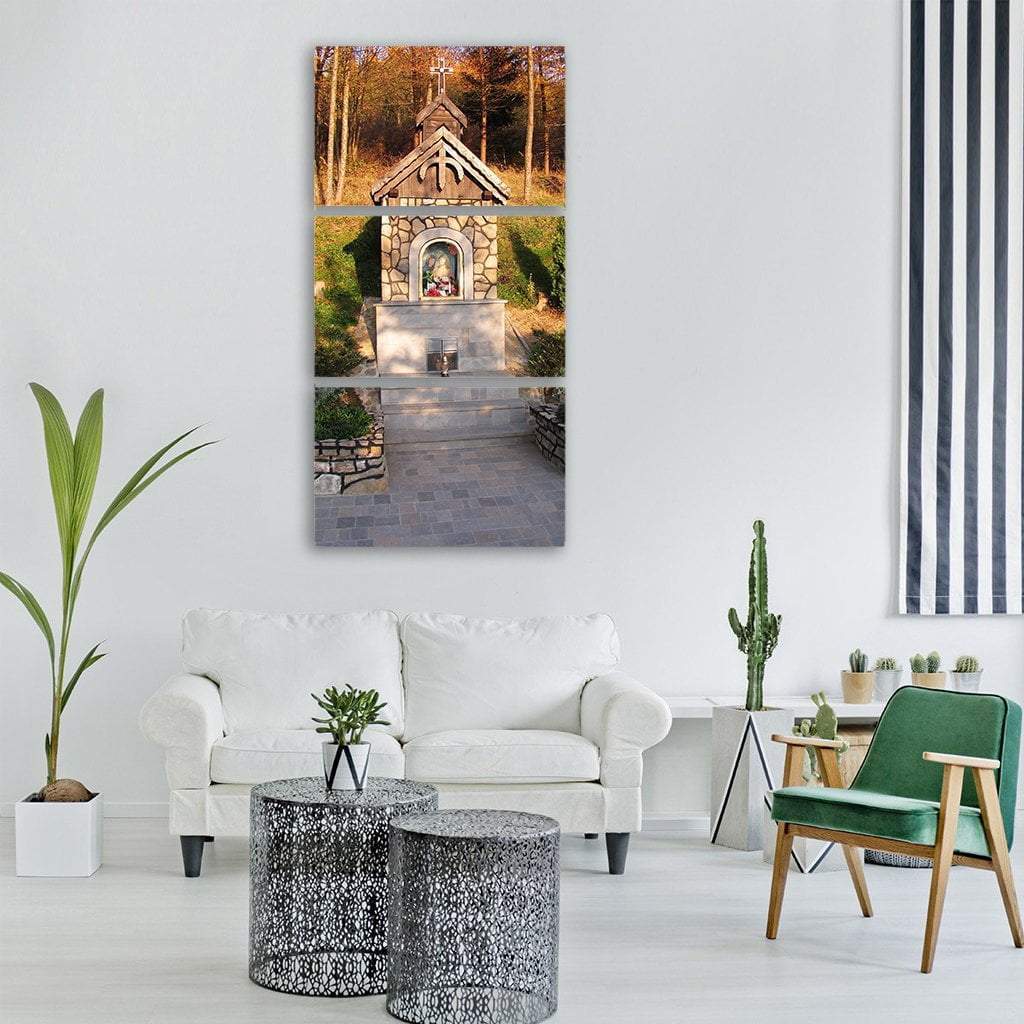 Chapel forest In Konary Poland Vertical Canvas Wall Art-3 Vertical-Gallery Wrap-12" x 25"-Tiaracle