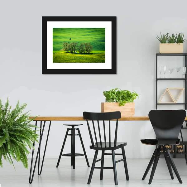 Chapel Of St Barbara At Spring Canvas Wall Art-3 Horizontal-Gallery Wrap-25" x 16"-Tiaracle