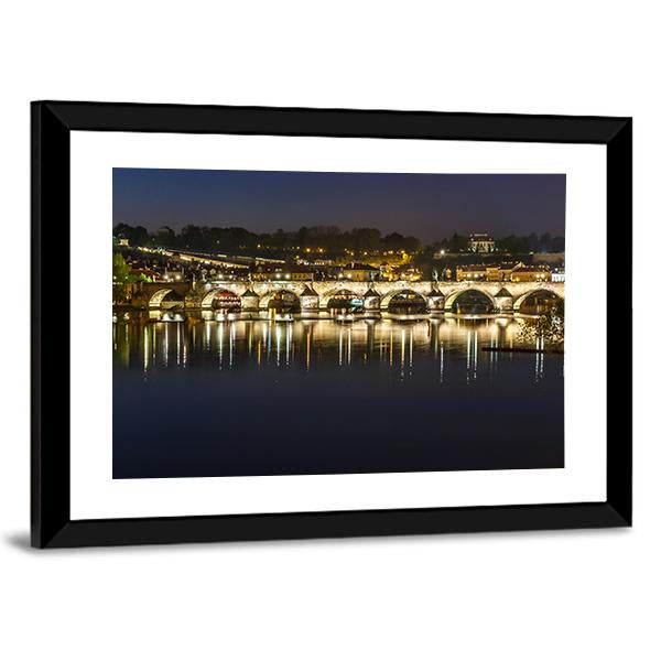 Charles Bridge Canvas Wall Art-3 Horizontal-Gallery Wrap-25" x 16"-Tiaracle
