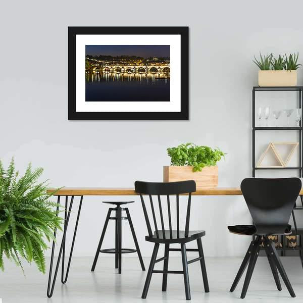 Charles Bridge Canvas Wall Art-3 Horizontal-Gallery Wrap-25" x 16"-Tiaracle
