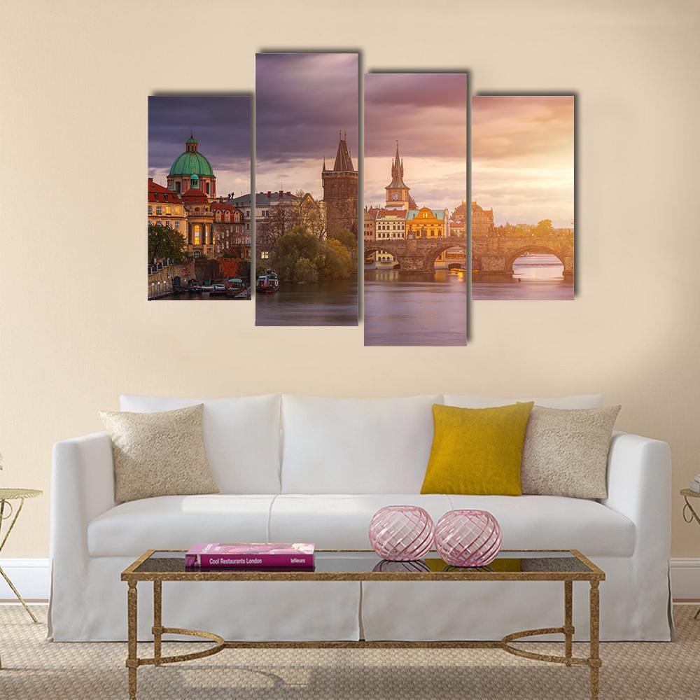 Aerial View Of Old Town Pier Canvas Wall Art-4 Pop-Gallery Wrap-50" x 32"-Tiaracle