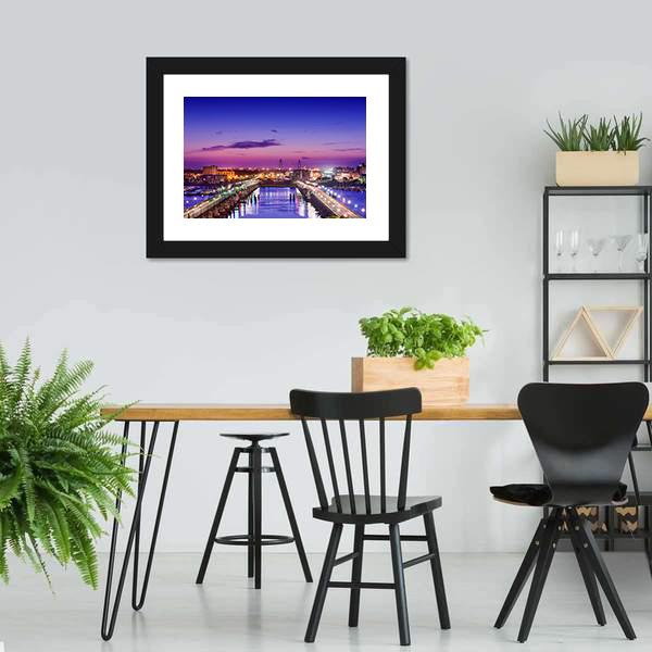 Charleston Skyline Canvas Wall Art-3 Horizontal-Gallery Wrap-25" x 16"-Tiaracle