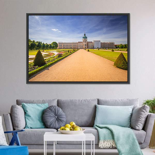 Charlottenburg Palace In Berlin Panoramic Canvas Wall Art-1 Piece-36&quot; x 12&quot;-Tiaracle