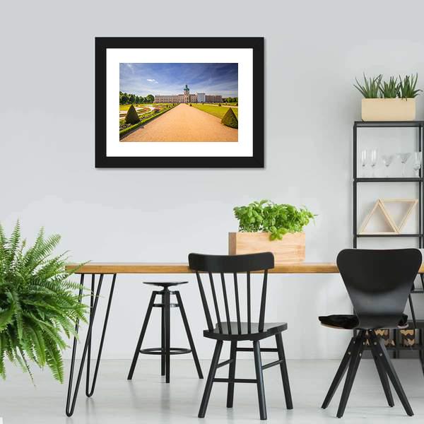 Charlottenburg Palace In Berlin Panoramic Canvas Wall Art-1 Piece-36&quot; x 12&quot;-Tiaracle