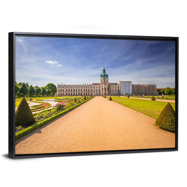 Charlottenburg Palace In Berlin Panoramic Canvas Wall Art-1 Piece-36" x 12"-Tiaracle