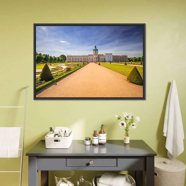 Charlottenburg Palace In Berlin Panoramic Canvas Wall Art-1 Piece-36&quot; x 12&quot;-Tiaracle