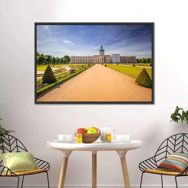 Charlottenburg Palace In Berlin Panoramic Canvas Wall Art-1 Piece-36&quot; x 12&quot;-Tiaracle