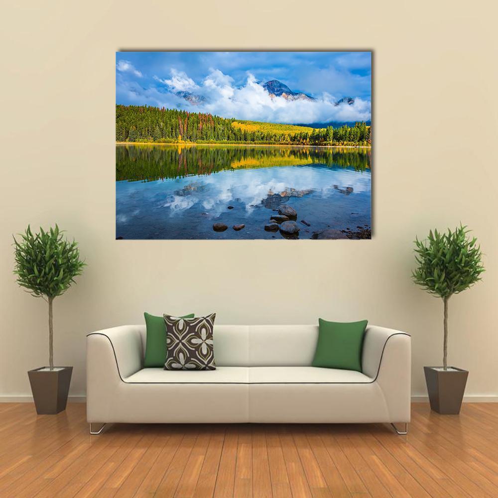 Charming Patricia Lake Canvas Wall Art-1 Piece-Gallery Wrap-48" x 32"-Tiaracle