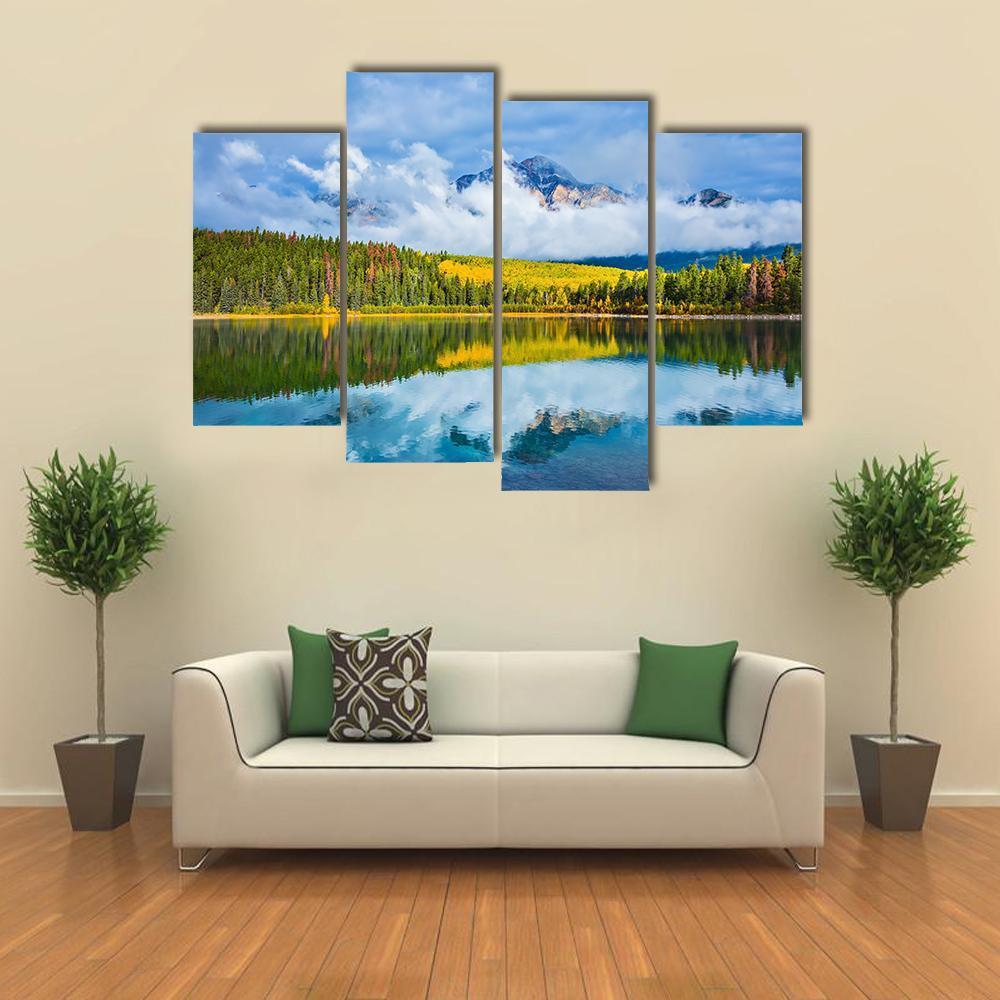 Charming Patricia Lake Canvas Wall Art-4 Pop-Gallery Wrap-50" x 32"-Tiaracle