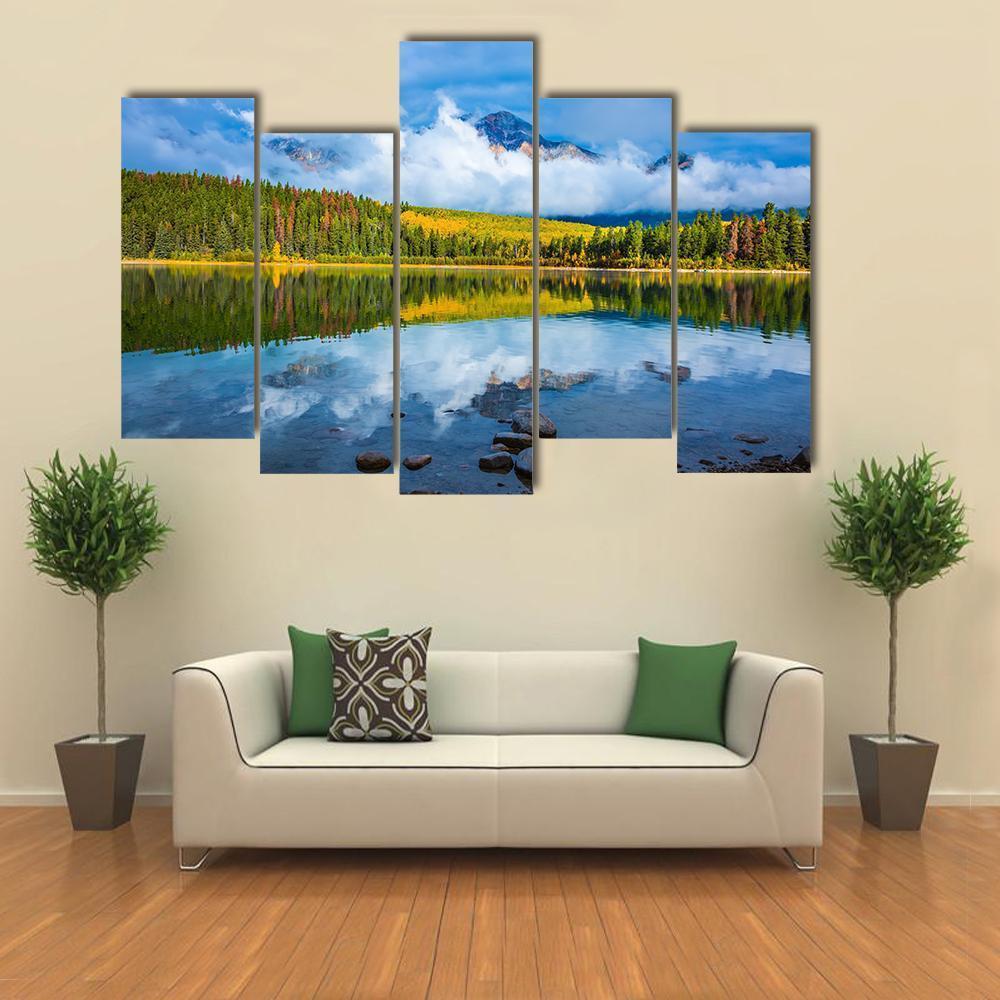 Charming Patricia Lake Canvas Wall Art-5 Pop-Gallery Wrap-47" x 32"-Tiaracle