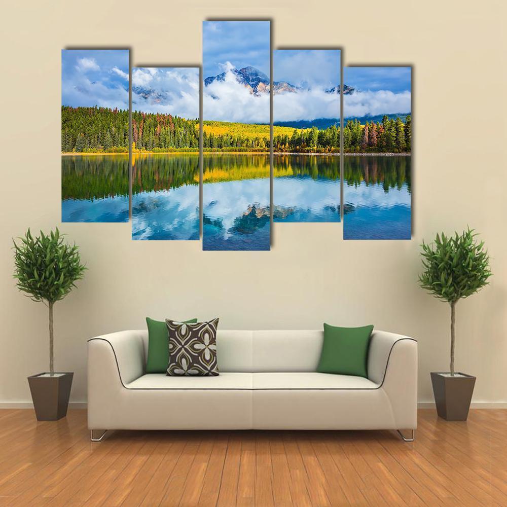 Charming Patricia Lake Canvas Wall Art-5 Pop-Gallery Wrap-47" x 32"-Tiaracle