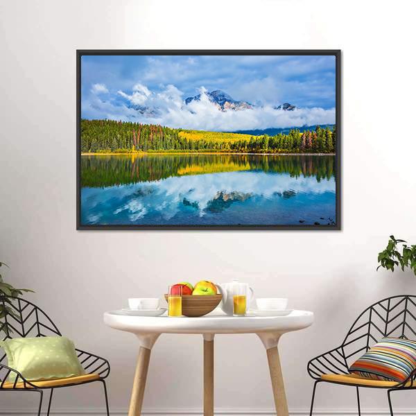 Charming Patricia Lake Canvas Wall Art-1 Piece-Floating Frame-24" x 16"-Tiaracle