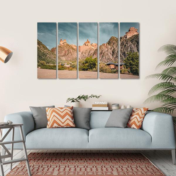Charyn Canyon Canvas Wall Art-5 Horizontal-Gallery Wrap-22" x 12"-Tiaracle