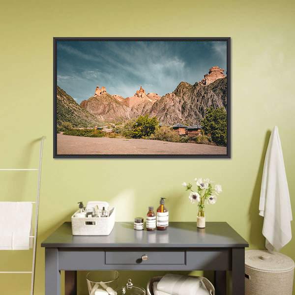 Charyn Canyon Canvas Wall Art-5 Horizontal-Gallery Wrap-22" x 12"-Tiaracle