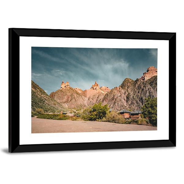 Charyn Canyon Canvas Wall Art-5 Horizontal-Gallery Wrap-22" x 12"-Tiaracle