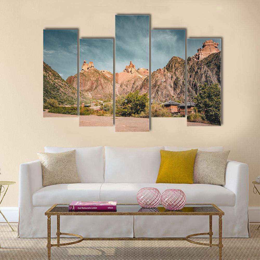 Charyn Canyon Canvas Wall Art-5 Pop-Gallery Wrap-47" x 32"-Tiaracle