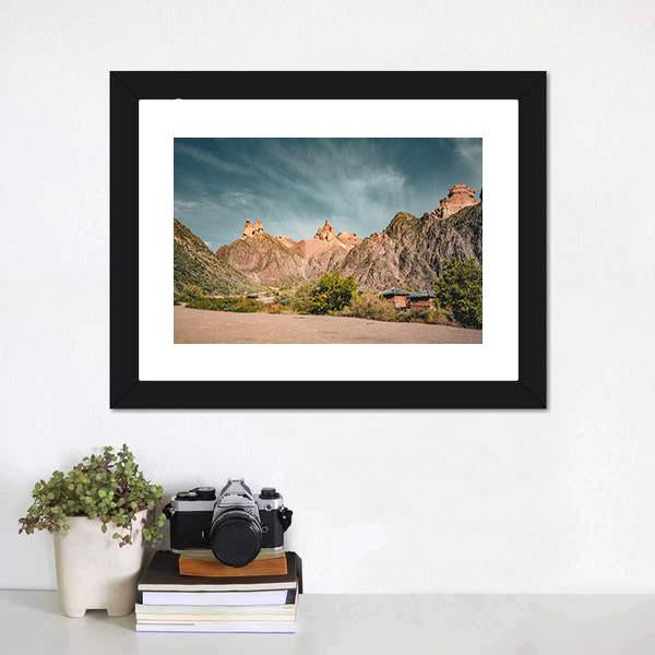 Charyn Canyon Canvas Wall Art-3 Horizontal-Gallery Wrap-25" x 16"-Tiaracle
