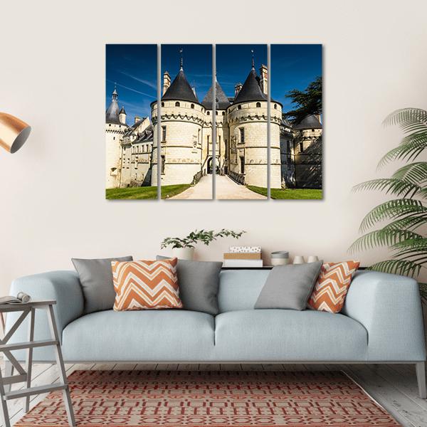 Chateau De Chaumont Canvas Wall Art-4 Horizontal-Gallery Wrap-34" x 24"-Tiaracle