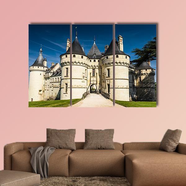 Chateau De Chaumont Canvas Wall Art-3 Horizontal-Gallery Wrap-37" x 24"-Tiaracle
