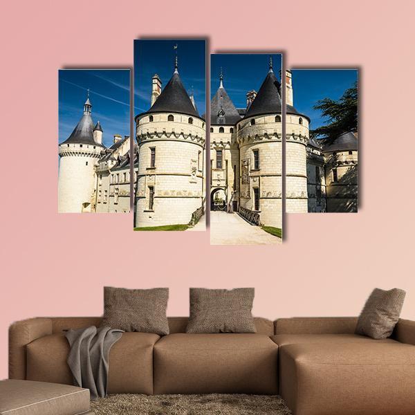 Chateau De Chaumont Canvas Wall Art-4 Pop-Gallery Wrap-50" x 32"-Tiaracle