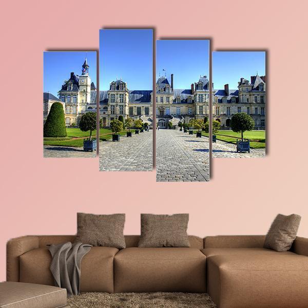 Chateau De Fontainebleau Canvas Wall Art-4 Pop-Gallery Wrap-50" x 32"-Tiaracle