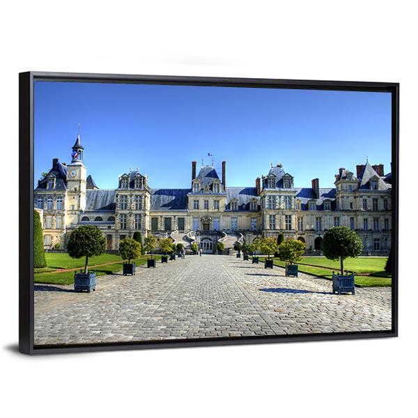 Chateau De Fontainebleau Canvas Wall Art-3 Horizontal-Gallery Wrap-25" x 16"-Tiaracle