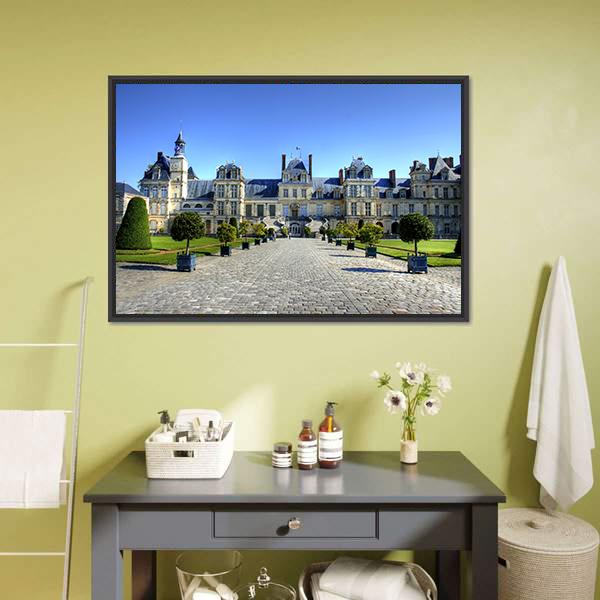 Chateau De Fontainebleau Canvas Wall Art-3 Horizontal-Gallery Wrap-25" x 16"-Tiaracle