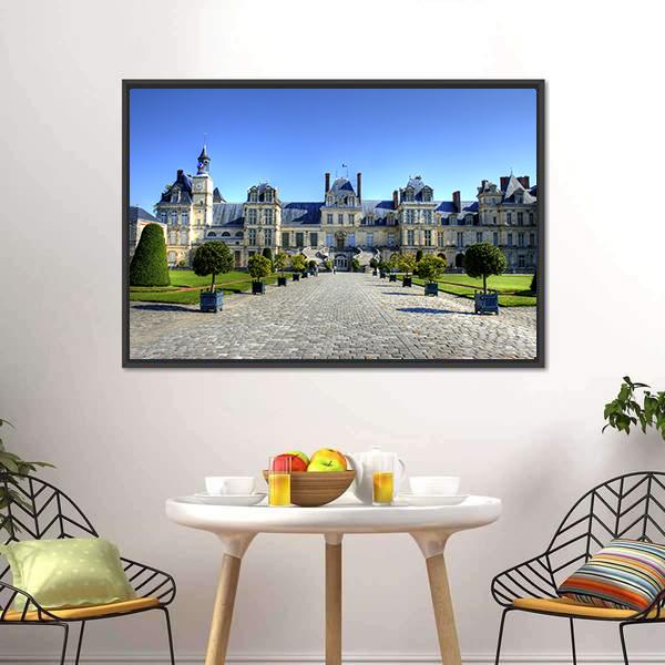 Chateau De Fontainebleau Canvas Wall Art-3 Horizontal-Gallery Wrap-25" x 16"-Tiaracle