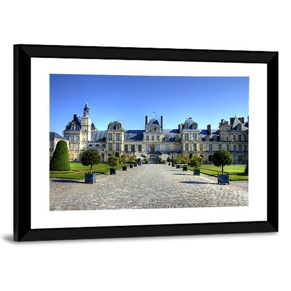Chateau De Fontainebleau Canvas Wall Art-3 Horizontal-Gallery Wrap-25" x 16"-Tiaracle