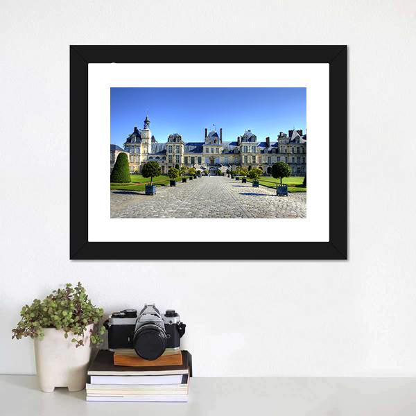 Chateau De Fontainebleau Canvas Wall Art-1 Piece-Framed Print-20" x 16"-Tiaracle