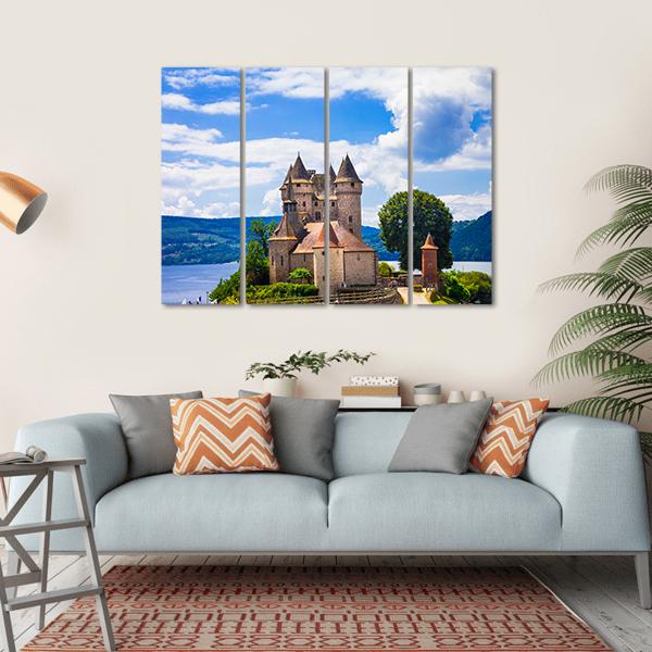 Chateau De Val Canvas Wall Art-4 Horizontal-Gallery Wrap-34" x 24"-Tiaracle