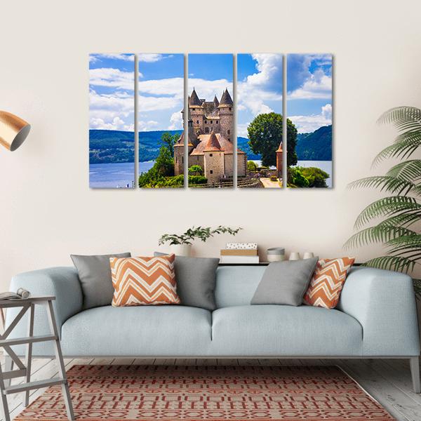 Chateau De Val Canvas Wall Art-5 Horizontal-Gallery Wrap-22" x 12"-Tiaracle