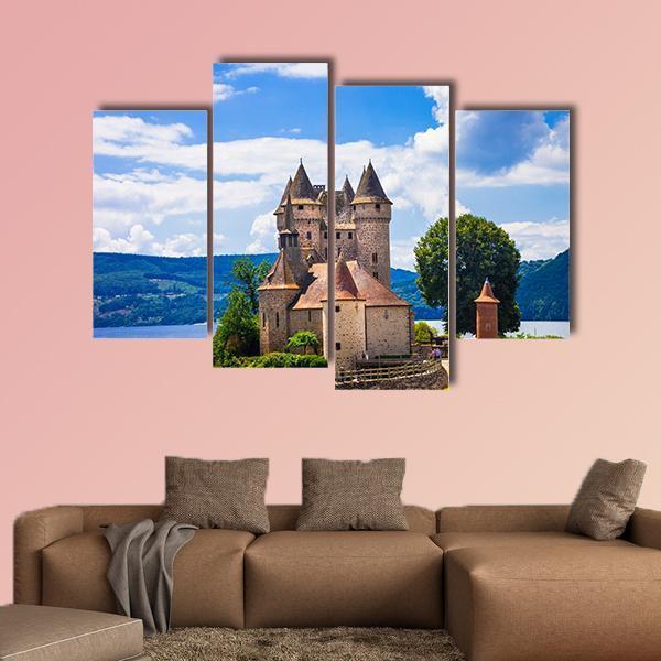 Chateau De Val Canvas Wall Art-4 Pop-Gallery Wrap-50" x 32"-Tiaracle