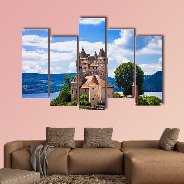 Chateau De Val Canvas Wall Art-5 Pop-Gallery Wrap-47" x 32"-Tiaracle