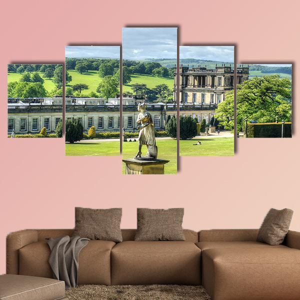 Chatsworth House Britain Canvas Wall Art-5 Star-Gallery Wrap-62" x 32"-Tiaracle