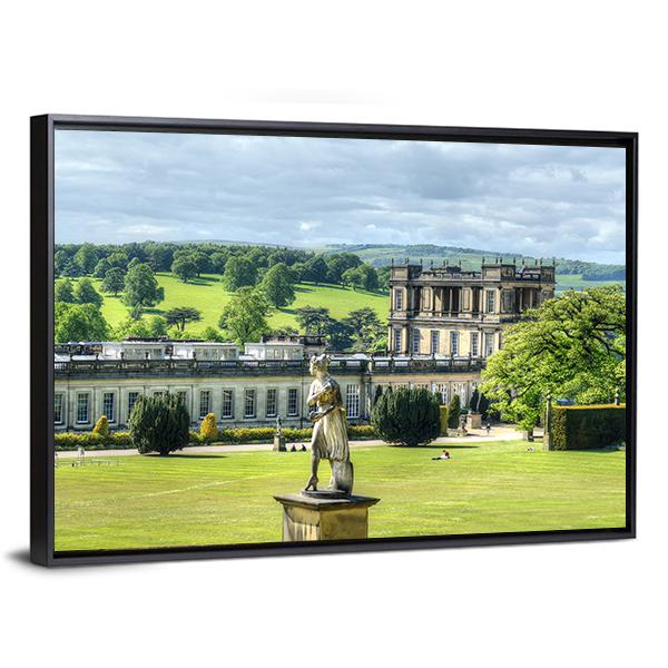 Chatsworth House Britain Canvas Wall Art-3 Horizontal-Gallery Wrap-25" x 16"-Tiaracle