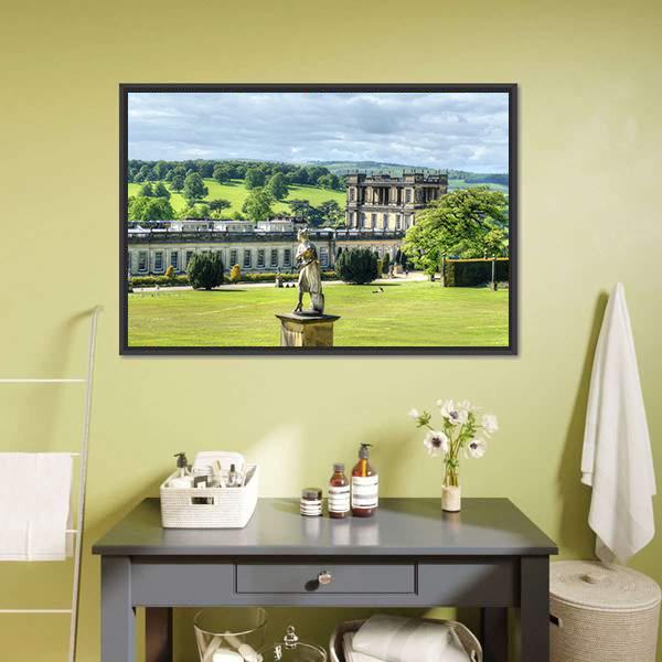 Chatsworth House Britain Canvas Wall Art-3 Horizontal-Gallery Wrap-25" x 16"-Tiaracle