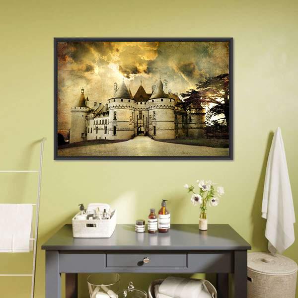 Chaumont Castle Canvas Wall Art-5 Horizontal-Gallery Wrap-22" x 12"-Tiaracle