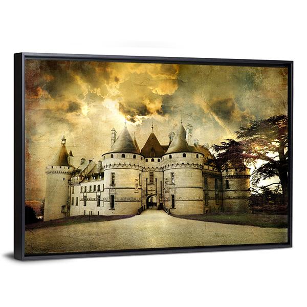 Chaumont Castle Canvas Wall Art-5 Horizontal-Gallery Wrap-22" x 12"-Tiaracle