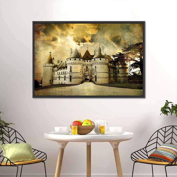 Chaumont Castle Canvas Wall Art-3 Horizontal-Gallery Wrap-25" x 16"-Tiaracle