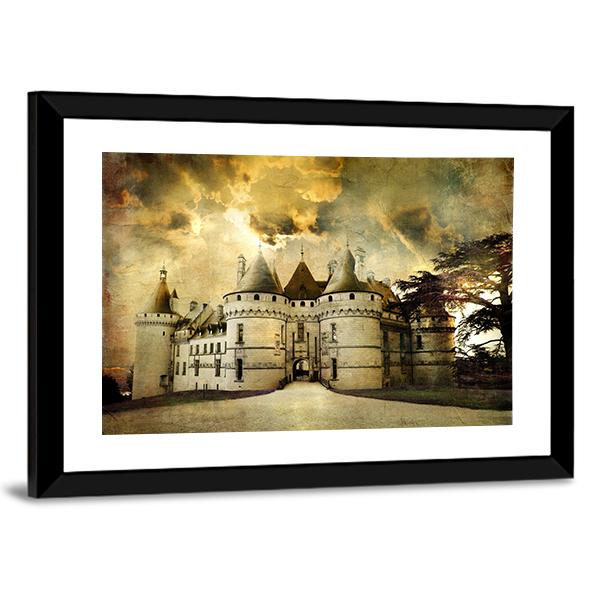 Chaumont Castle Canvas Wall Art-3 Horizontal-Gallery Wrap-25" x 16"-Tiaracle
