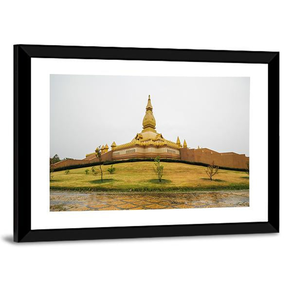 Chedi Maha Mongkol Bua Canvas Wall Art-3 Horizontal-Gallery Wrap-25" x 16"-Tiaracle