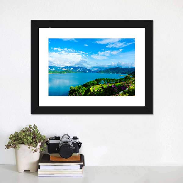 Cheow Lan Dam Canvas Wall Art-3 Horizontal-Gallery Wrap-25" x 16"-Tiaracle
