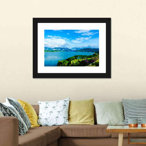 Cheow Lan Dam Canvas Wall Art-1 Piece-Framed Print-20" x 16"-Tiaracle