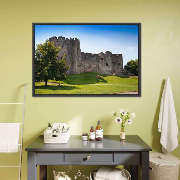 Chepstow Castle Canvas Wall Art-5 Horizontal-Gallery Wrap-22" x 12"-Tiaracle