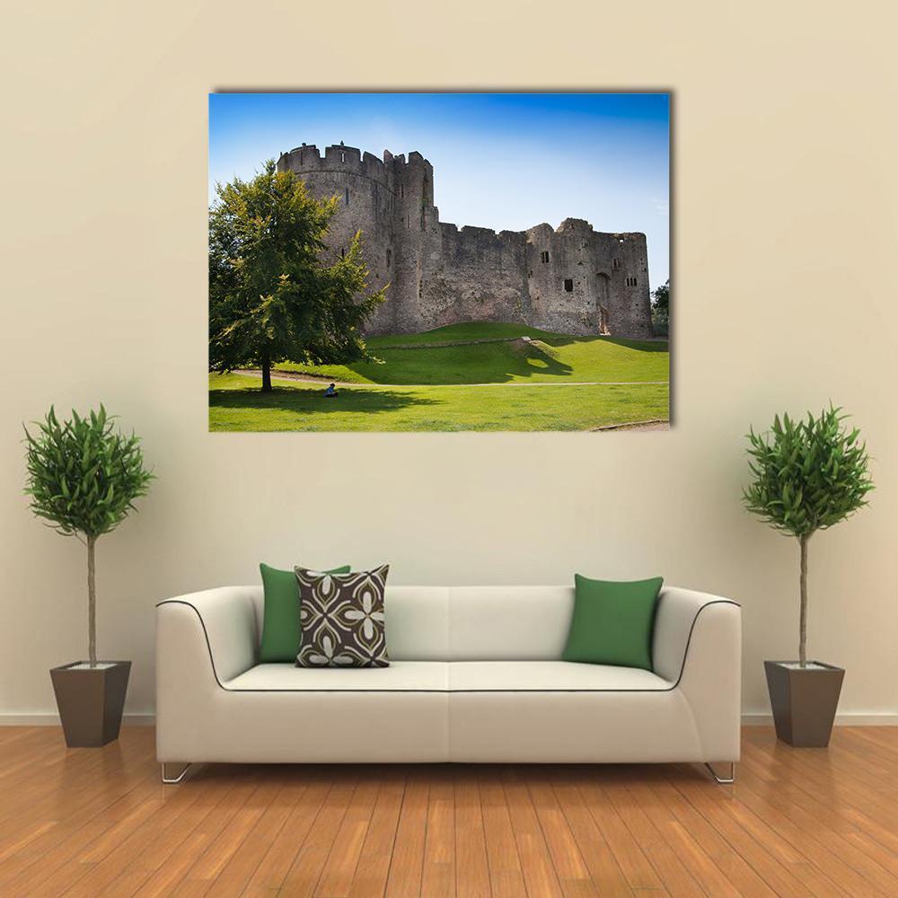 Chepstow Castle Canvas Wall Art-5 Horizontal-Gallery Wrap-22" x 12"-Tiaracle
