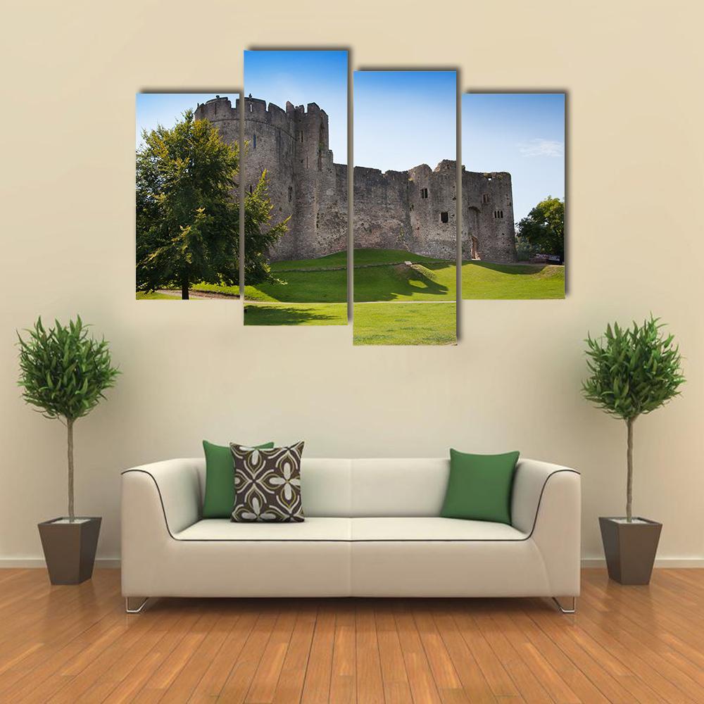 Chepstow Castle Canvas Wall Art-4 Pop-Gallery Wrap-50" x 32"-Tiaracle